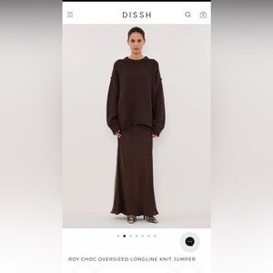 DISSH Brown Oversized Knit Sweater